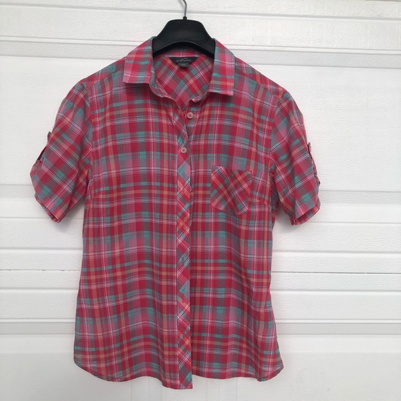 Eddie Bauer Casual Plaid Button Down LightWeight - Picture 2 of 6